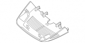 Mercedes GLS-class X166 13-15 interior mirror trim gray for rain sensor and camera, assembled 2 parts