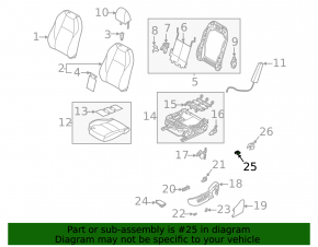 Mazda CX-30 2023 black rear left driver's seat runner plug