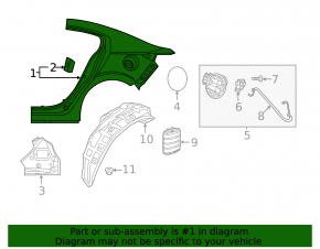 Quarter wing rear left Mazda 3 19- 4d