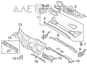 Ford Focus mk3 11-18 wiper blade tray