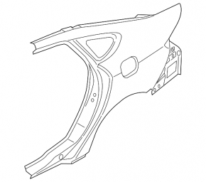 Quarter wing rear right Lincoln MKZ 13-20 graphite