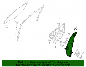 Window lifter with motor front left Mazda CX-5 17-24