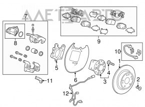 Brake hose rear left Honda HR-V 16-22