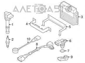 Block ECU engine computer VW Passat b7 12-12 USA 3.6