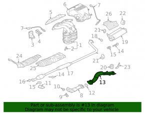 Exhaust pipe from the inlet to the middle part of the Mitsubishi Galant 04-12