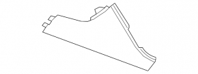 Center console trim side right Cadillac ATS 13- front, brown, scratches