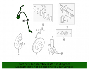 ABS Sensor Front Right Subaru Impreza WRX GH 08-14 2.5T