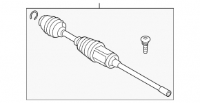 Rear left axle drive BMW 5 GT F07 10-17