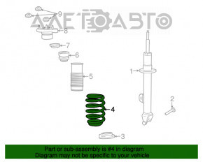 Spring front right Dodge Challenger 09-23 type 2
