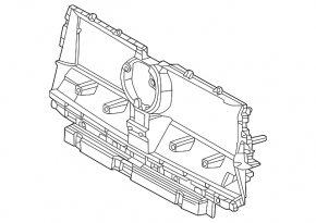 Lexus GX550 24-26 radiator grille base