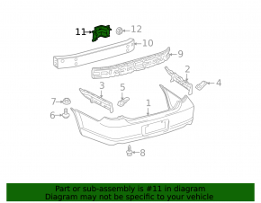 Left rear bumper reinforcement bracket for Toyota Avalon 2012