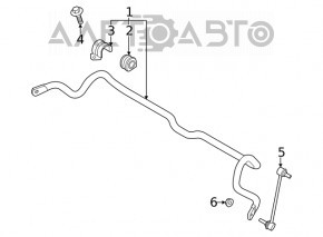 Front stabilizer bar mounting bracket left Kia Niro 19-22 EV