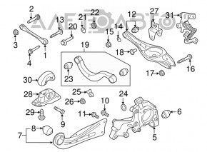 Rear right longitudinal arm Audi A3 22-26