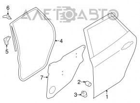 Subaru Forester 14-18 SJ graphite bare rear left door dented