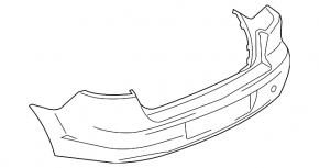 Mitsubishi Lancer 10-17 rear bumper