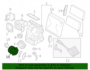 BMW X1 F48 16-22 heater fan motor