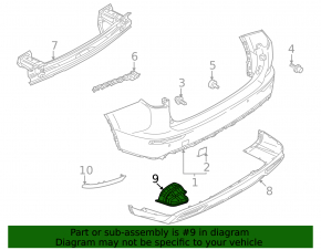 Mitsubishi Outlander 22-25 Left Rear Bumper Guard