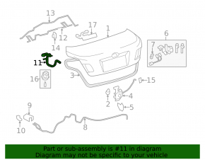 Trunk lid hinge right Toyota Camry v40 07-11 Japan built