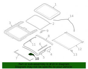 BMW 3 G20 19 Sunroof Motor - Glass