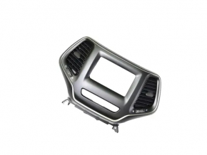 Jeep Cherokee KL 19-23 radio surround with air vents for the middle display, scratches, cracks in the mounts
