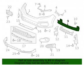 Honda Fit 15-20 Front Bumper Absorber