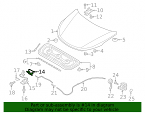 Hood Lock Hyundai Santa FE Sport 13-18