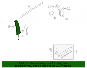 Door trim, rear left side, Audi Q3 83A 19-25, front, gloss black, scratches