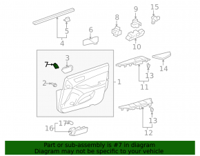Front right seat memory buttons for Lexus ES350 07-12
