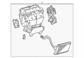 The bare heater housing of a Toyota Sienna 11-20