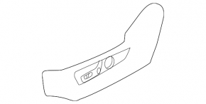 Driver's side seat trim, left, Infiniti QX50 19-25, black, scratched