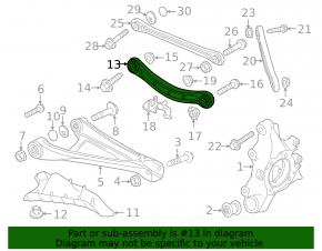 Upper rear left transverse control arm Porsche Cayenne 958 11-17