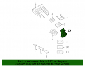 Porsche Cayenne 958 11-14 Rear Center Console Control Buttons