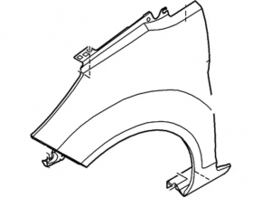 Front left wing Ford Fiesta 11-19 without threshold pad