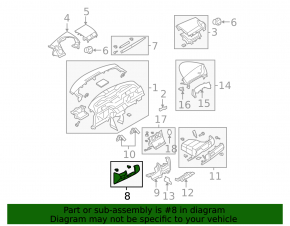Left steering column cover for Mazda3 03-09 BK HB