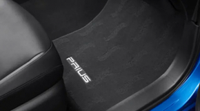 Set of floor mats for Toyota Prius 50 16-22, black cloth