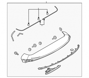 Mazda CX-9 16-23 trunk spoiler broken