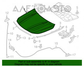Bonnet bare Mercedes CLA 14-19 graphite 787