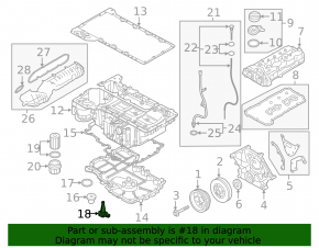 Engine oil level sensor BMW 5 G30 18-23 M, 4.4T