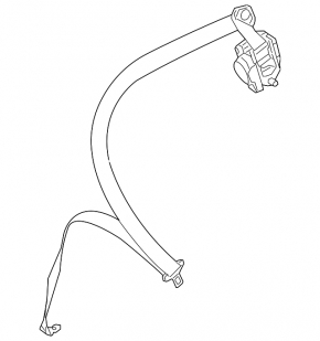 Seat belt rear left Mercedes GLA 15-20 black