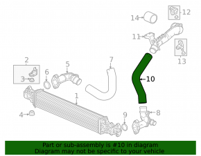 Intercooler pipe left second Honda CRV 23- 1.5T