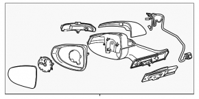 Right side mirror for Chevrolet Volt 11-15 without cover