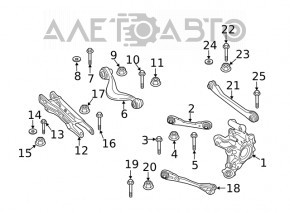 Upper rear right control arm BMW X3 G01 18-24