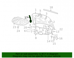 Left hood hinge VW Passat 09-10
