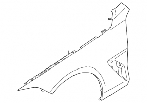 Front right wing BMW 8 G15 G16 20-25 Without M8