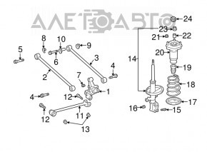 Rear left axle Toyota Highlander 01-07 AWD