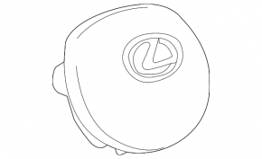 Airbag in steering wheel driver Lexus NX200t NX300 NX300h 15-21 black, rusty pyropatron