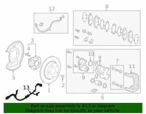 ABS sensor rear right Honda Clarity 18-21 usa