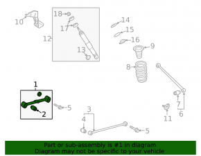 Rear left transverse control arm for Toyota Land Cruiser 08-21