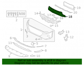 Audi E-Tron 19-23 lower grille base, Quattro