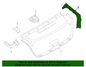 Trunk lid gutter trim left BMW 7 G11 G12 16-19 on body